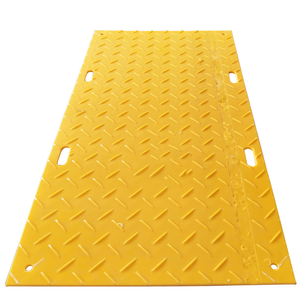 12.7mm Thick Heavy Equipment HDPE Temporary Road Mat 4x8 HDPE Ground Protection Track Mat