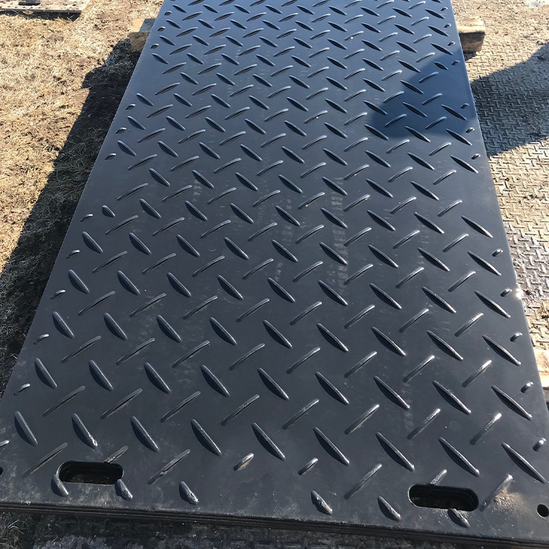12.7mm Thick Heavy Equipment HDPE Temporary Road Mat 4x8 HDPE Ground Protection Track Mat
